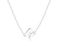 Silver Initial Letter Necklace H SPE-5548